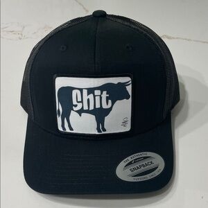 BULL SH*T Black Mesh Hat with Bull Graphic